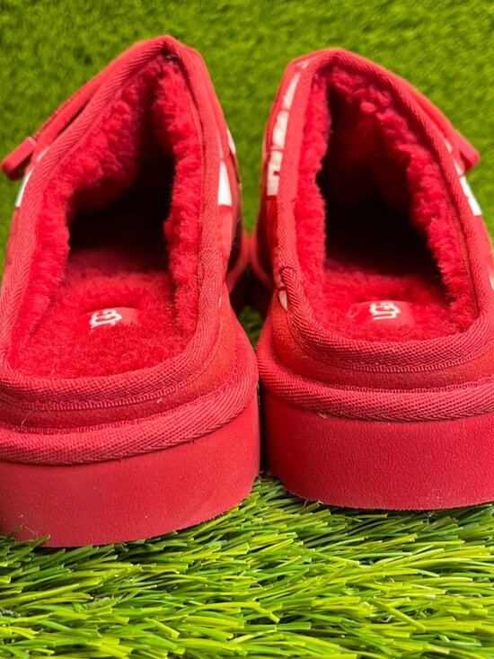 UGG Scuff Graphic Band Mens Size 9 Red Casual Classic Slip On Slippers Shoes main image 6